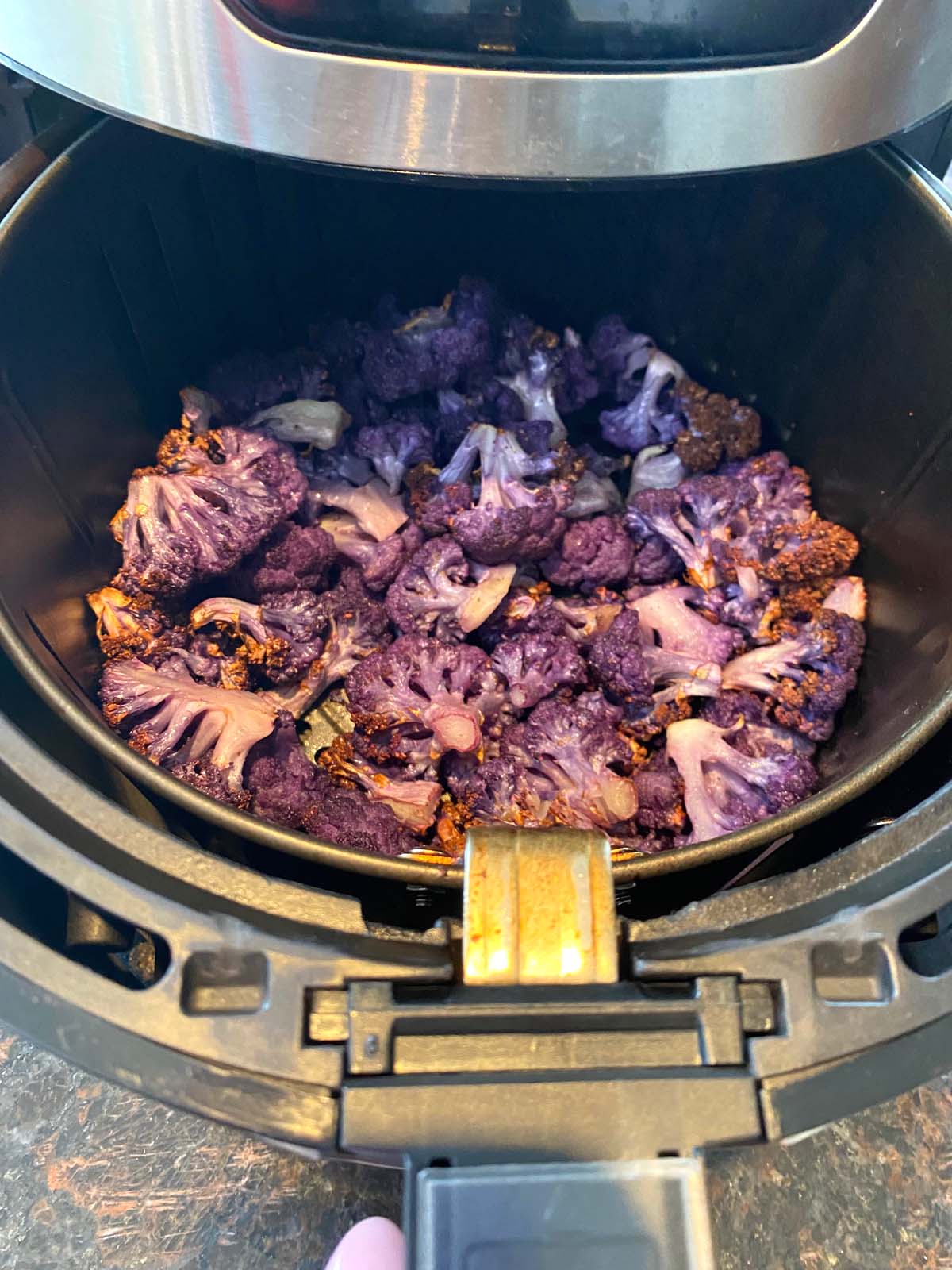 Air Fried Purple Cauliflower.
