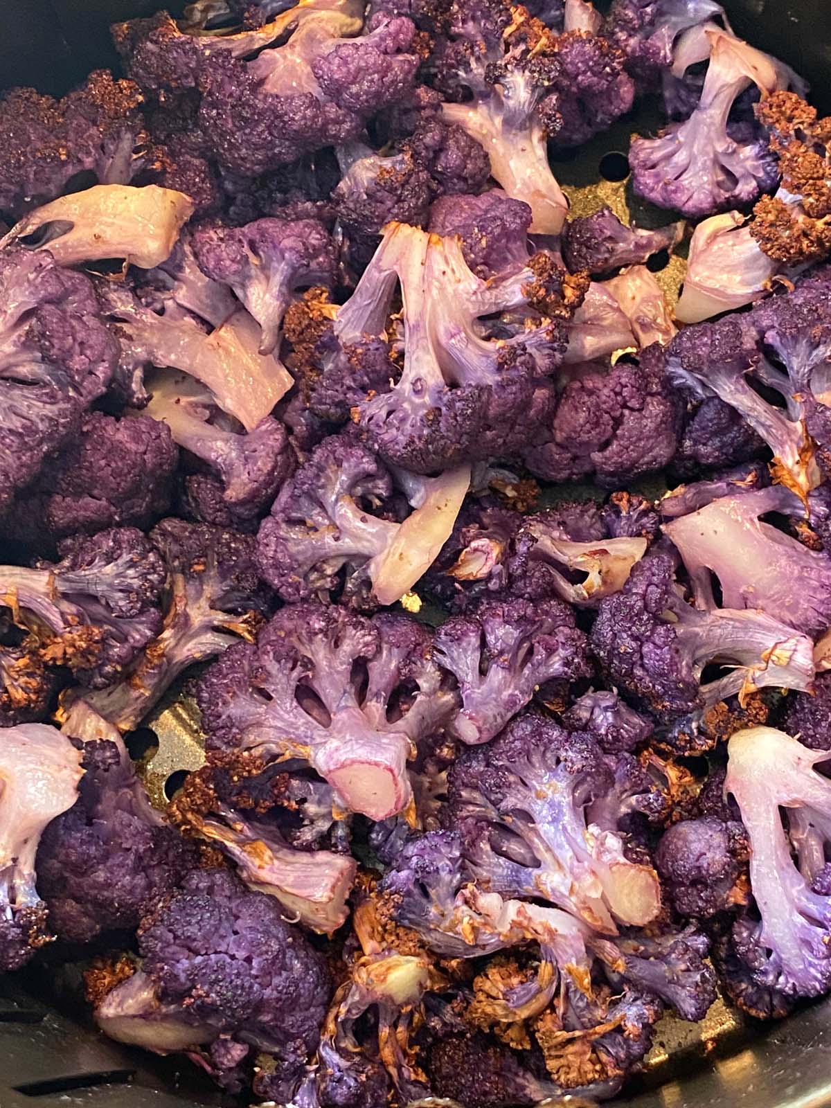 Air Fried Purple Cauliflower.