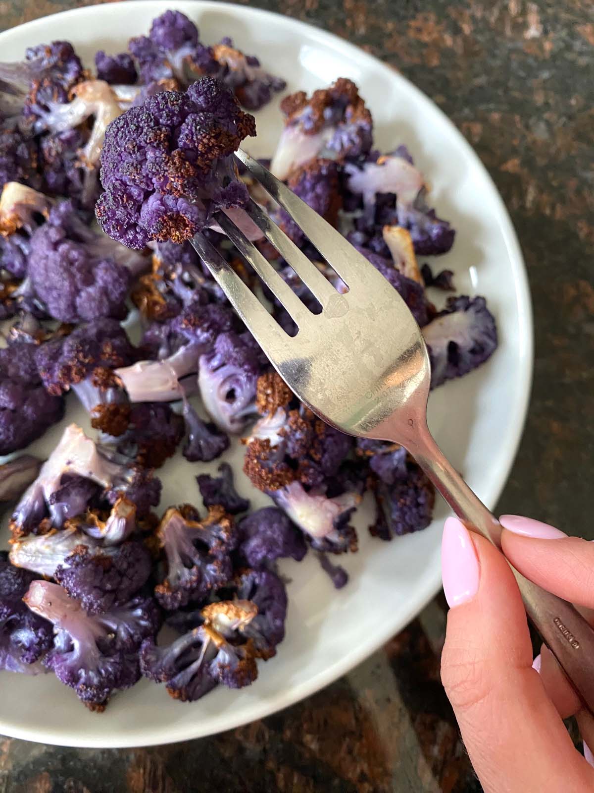 Air Fried Purple Cauliflower.