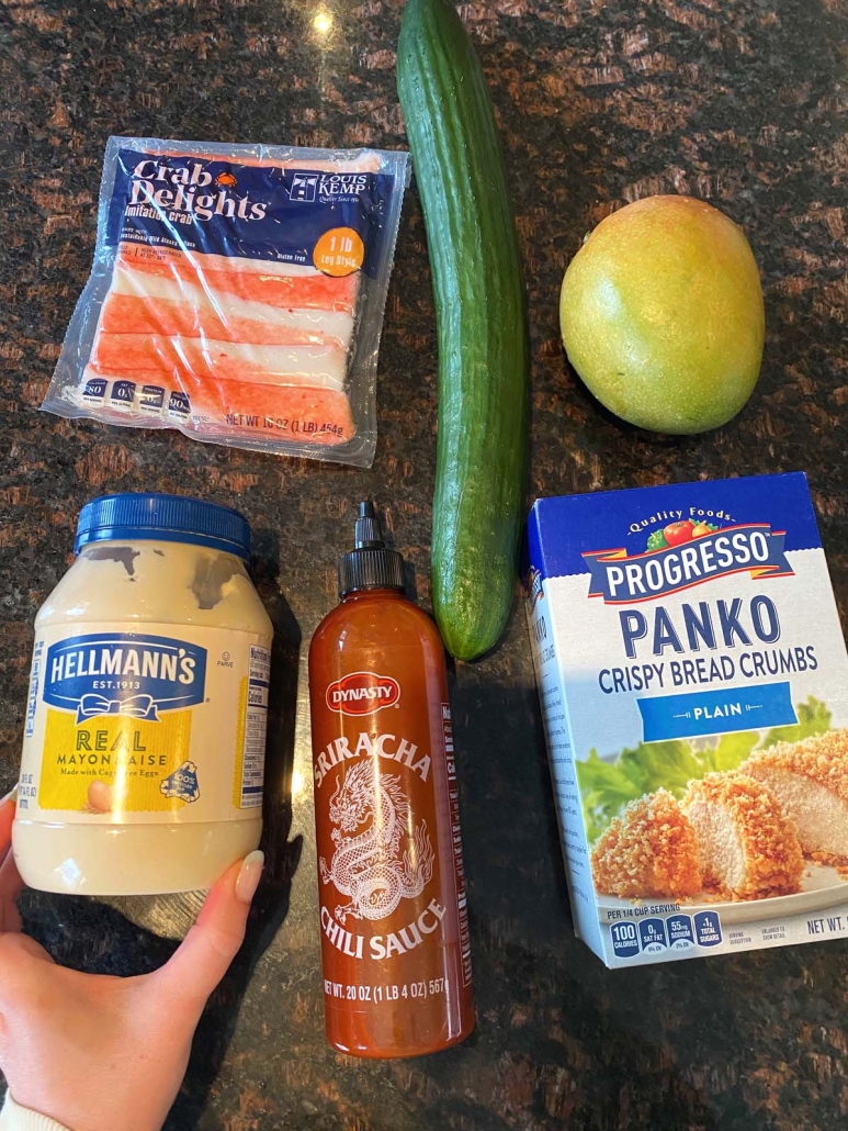 ingredients for Spicy Kani Salad