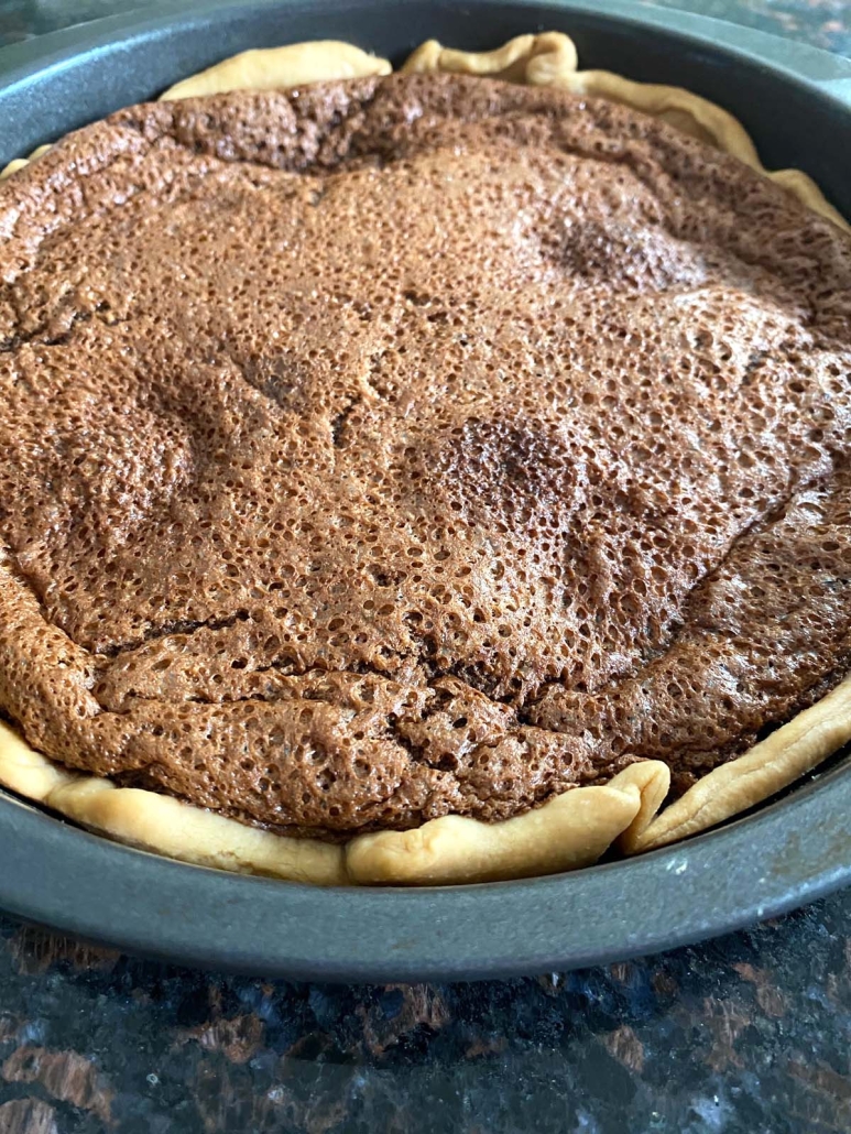 Chocolate Chess Pie in pre-made crust