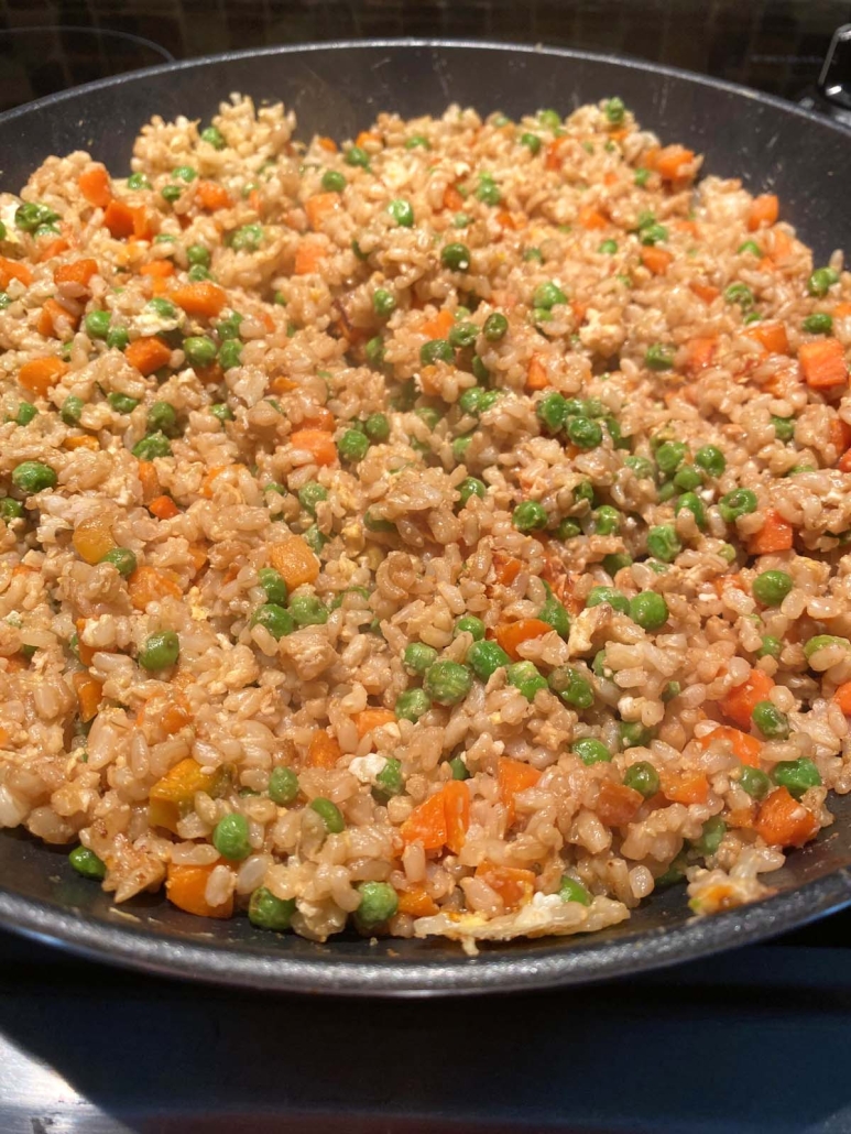 easy side dish fried brown rice