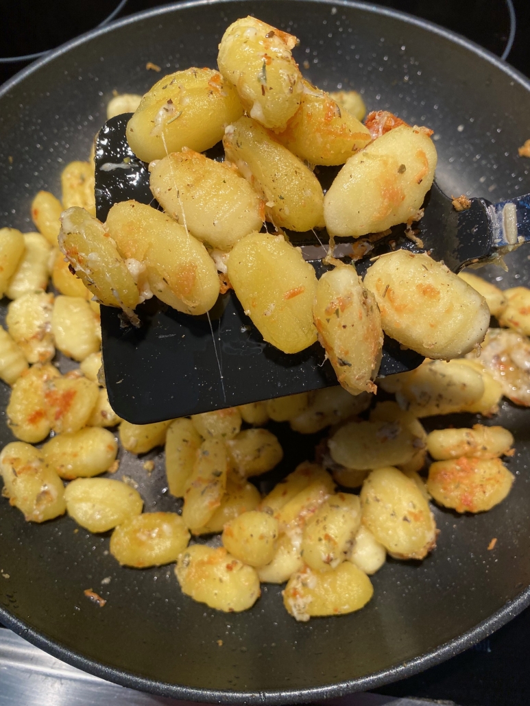 spatula with Pan Fried Gnocchi