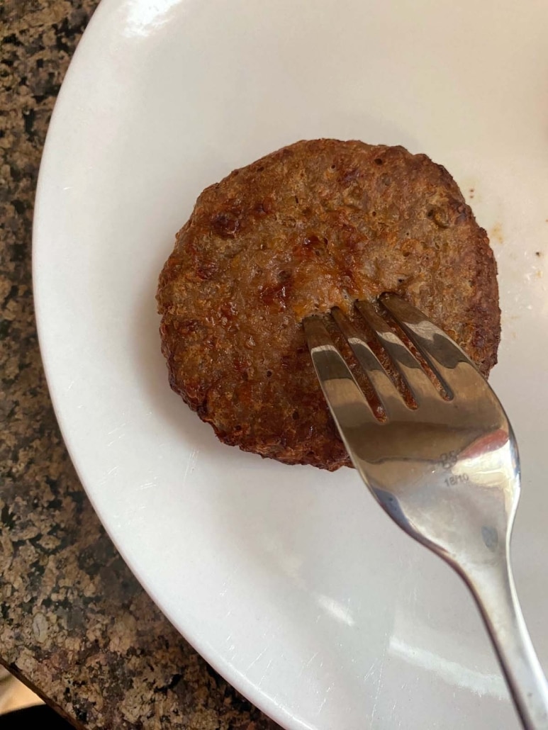 fork in Air Fryer Beyond Burger