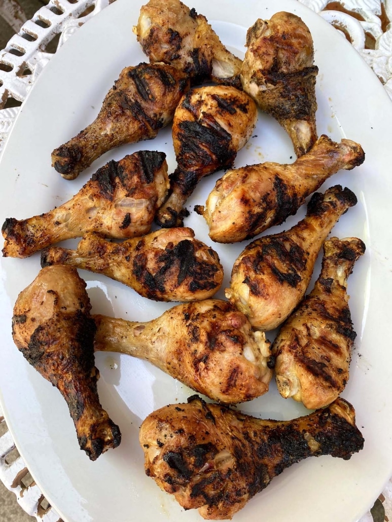 Grilled Chicken Legs with delicious grill marks