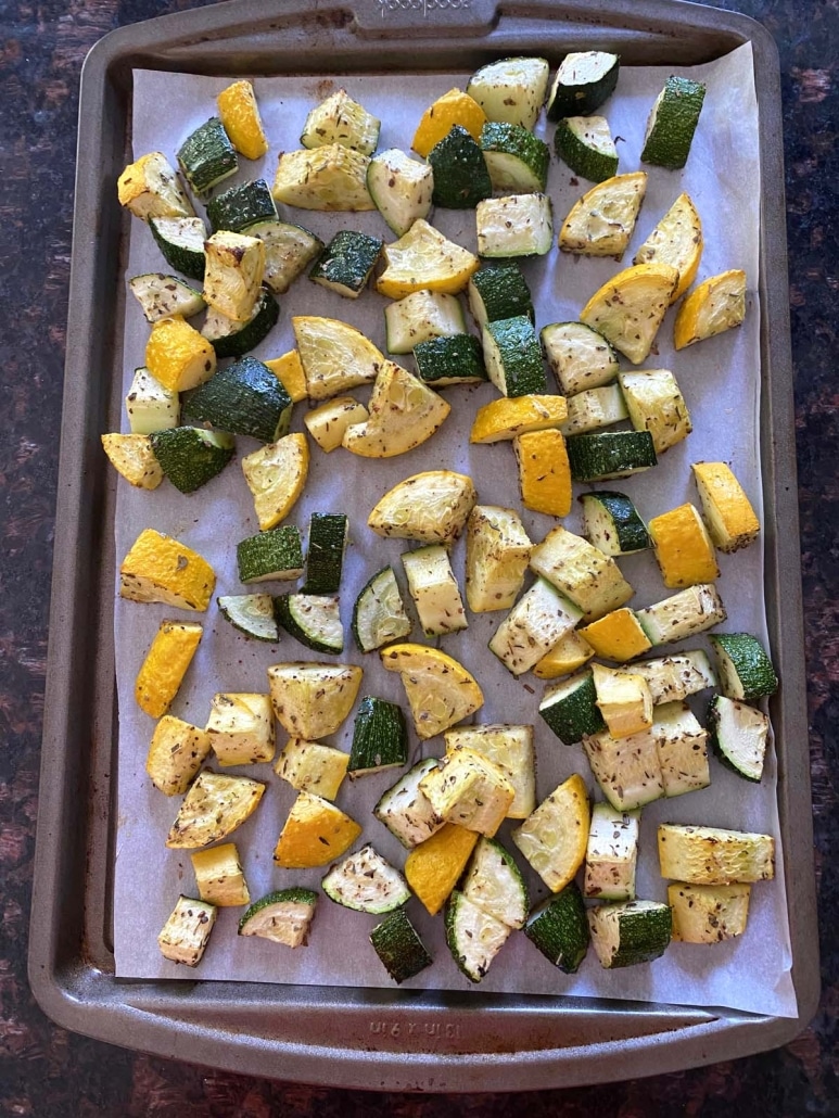 oven roasted zucchini and squash