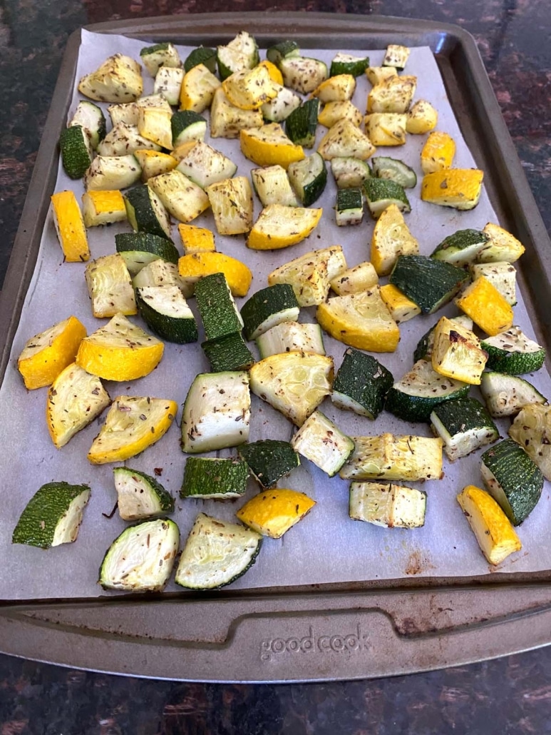 roasted zucchini and squash