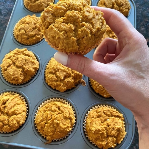 2 Ingredient Pumpkin Muffins With Cake Mix Melanie Cooks   Pumpkin Muffins With Cake Mix 6 500x500 