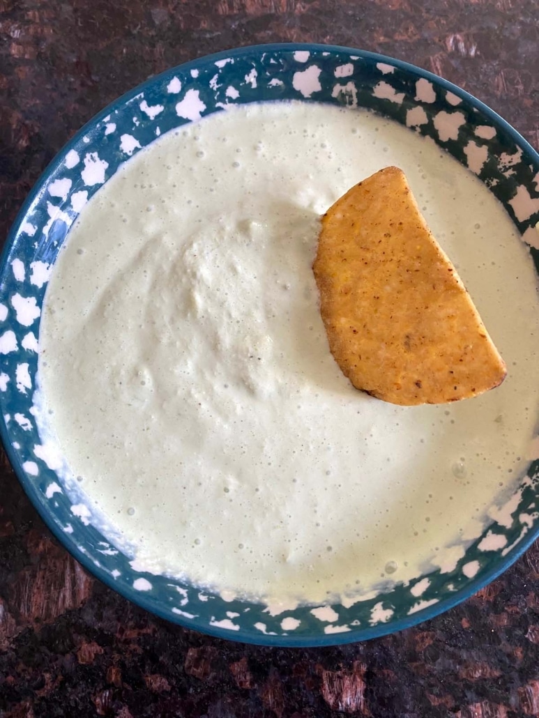 chip in Green Onion Dip