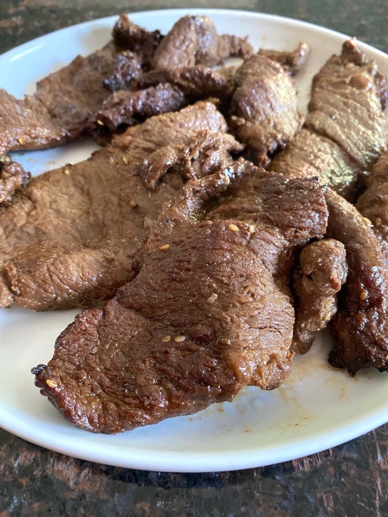 Air Fryer Bool Kogi on a plate