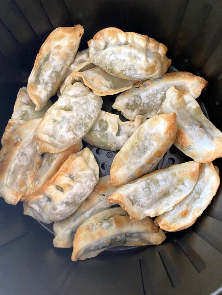 golden brown Trader Joe’s Gyoza In The Air Fryer