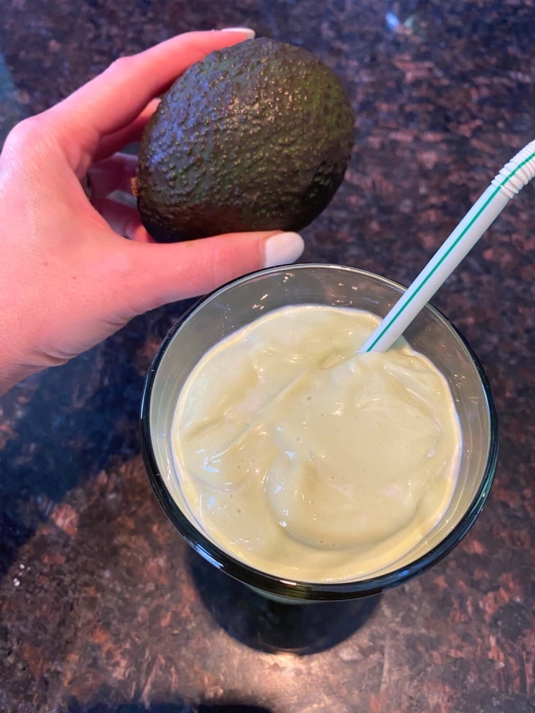 creamy avocado smoothie