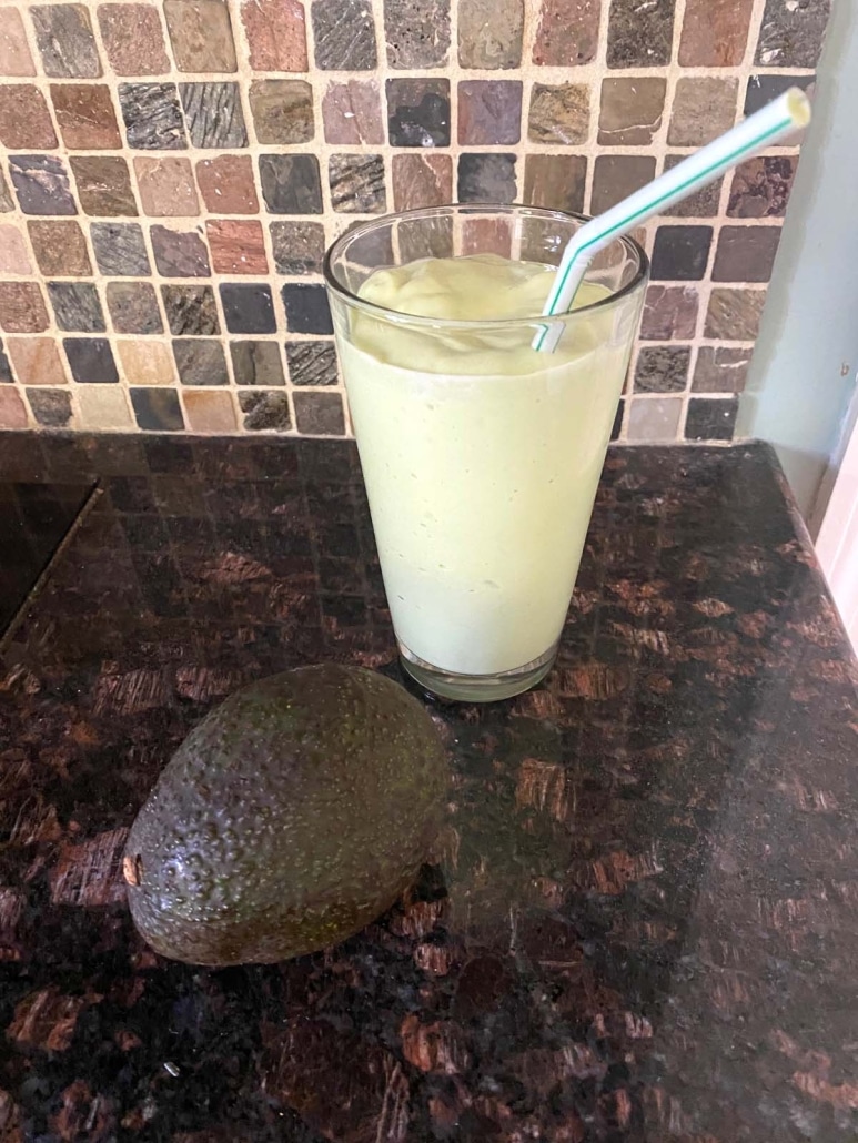 avocado smoothie with condensed milk