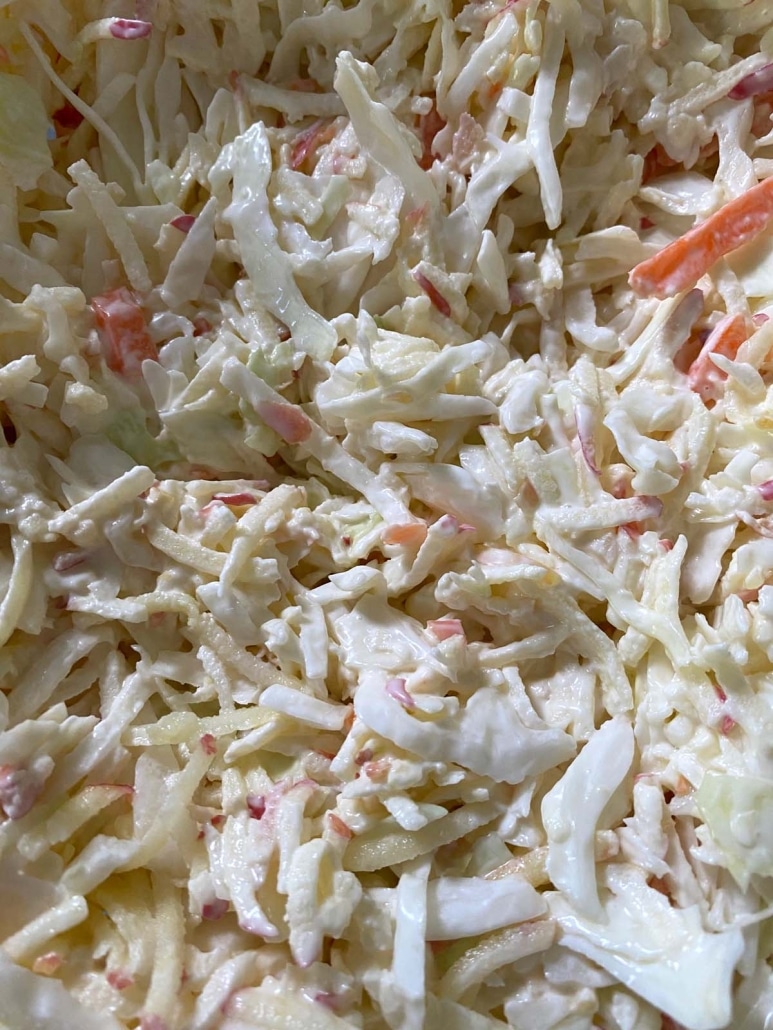 Apple Coleslaw mixed together