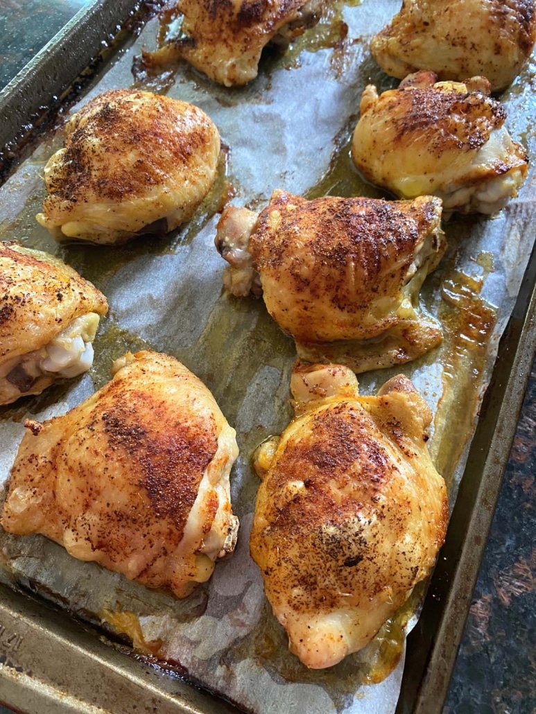 golden brown Bone-In Chicken Thighs