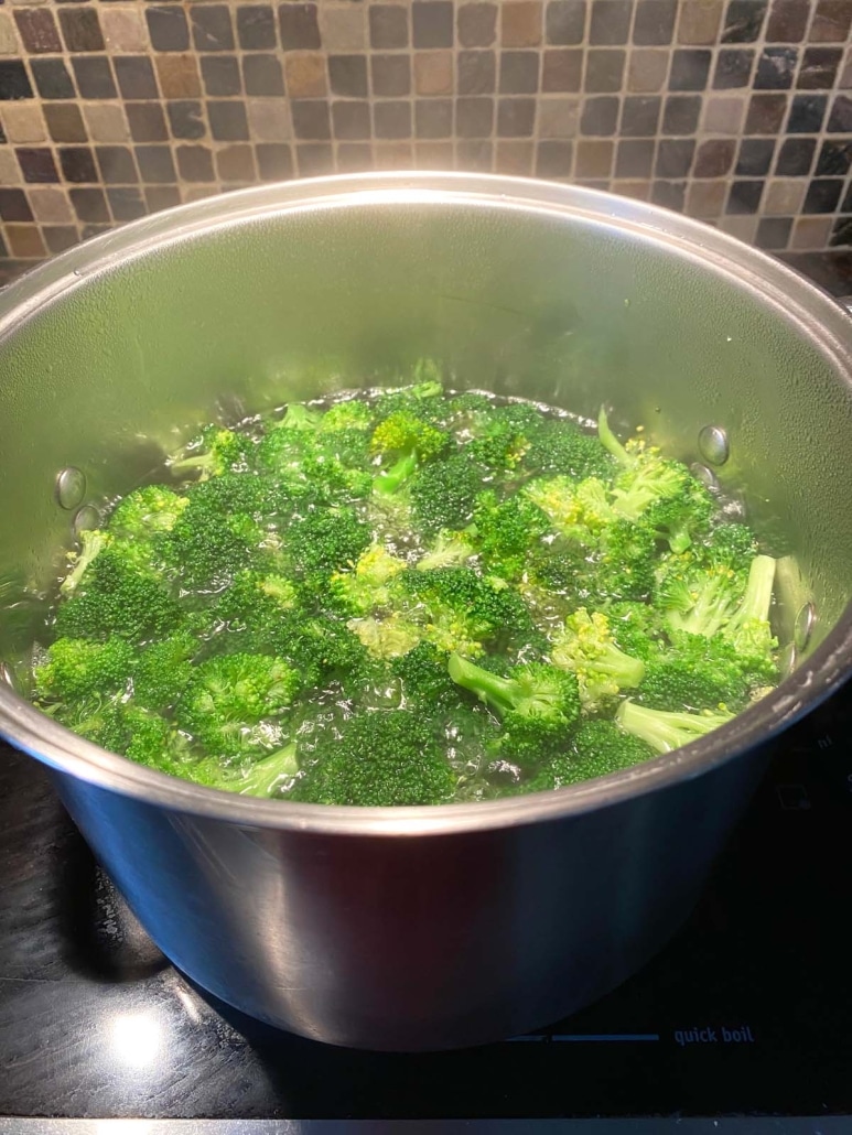 pot of Boiled Broccoli