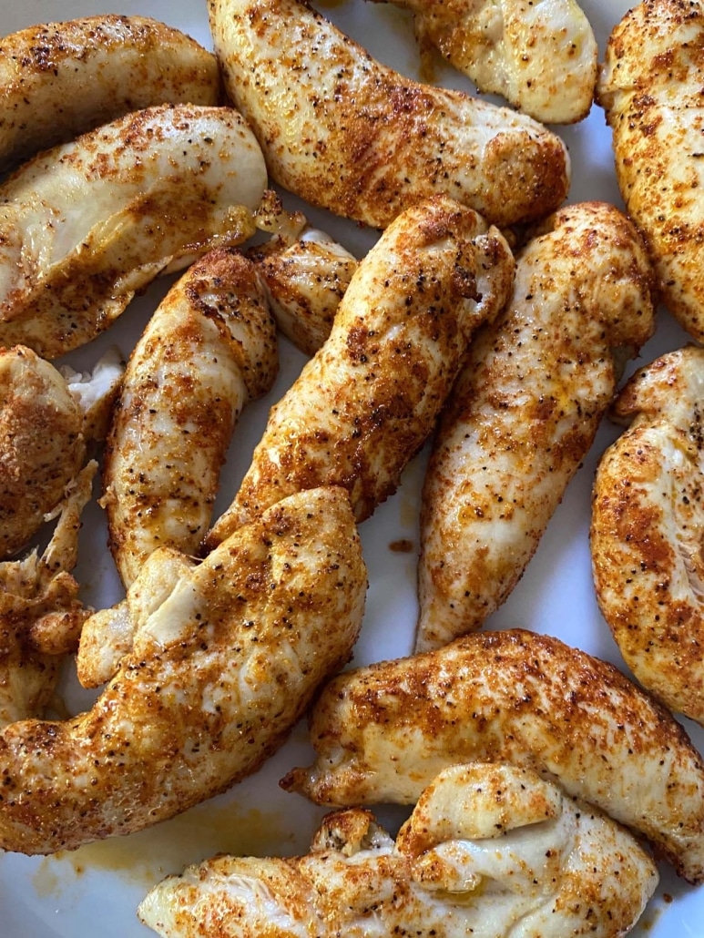 seasoned and broiled chicken tenders