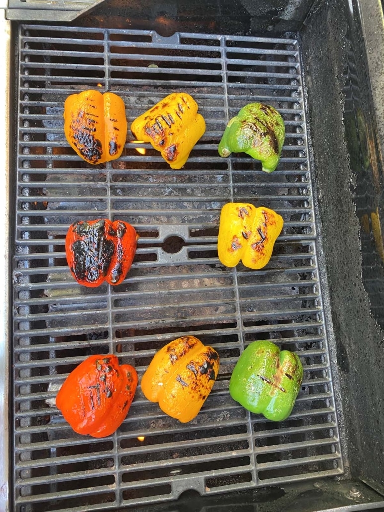 bell peppers grilling