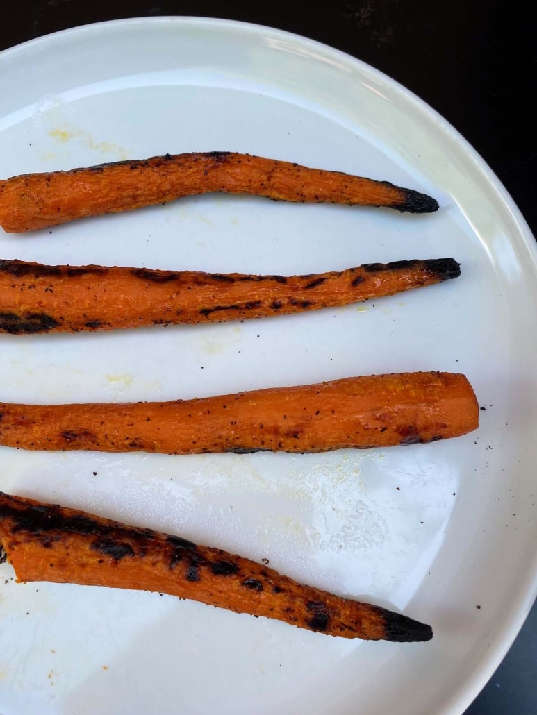 carrots with grill marks