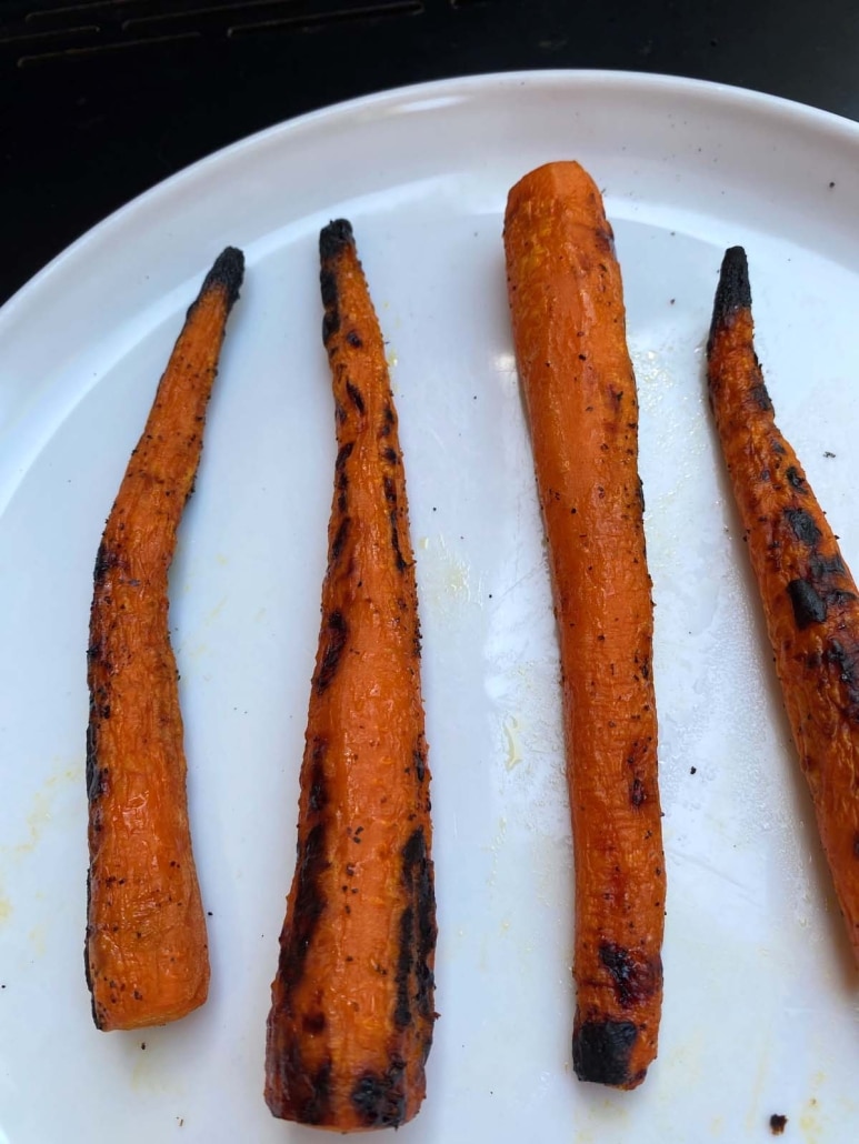 Grilled Carrots on a serving plate