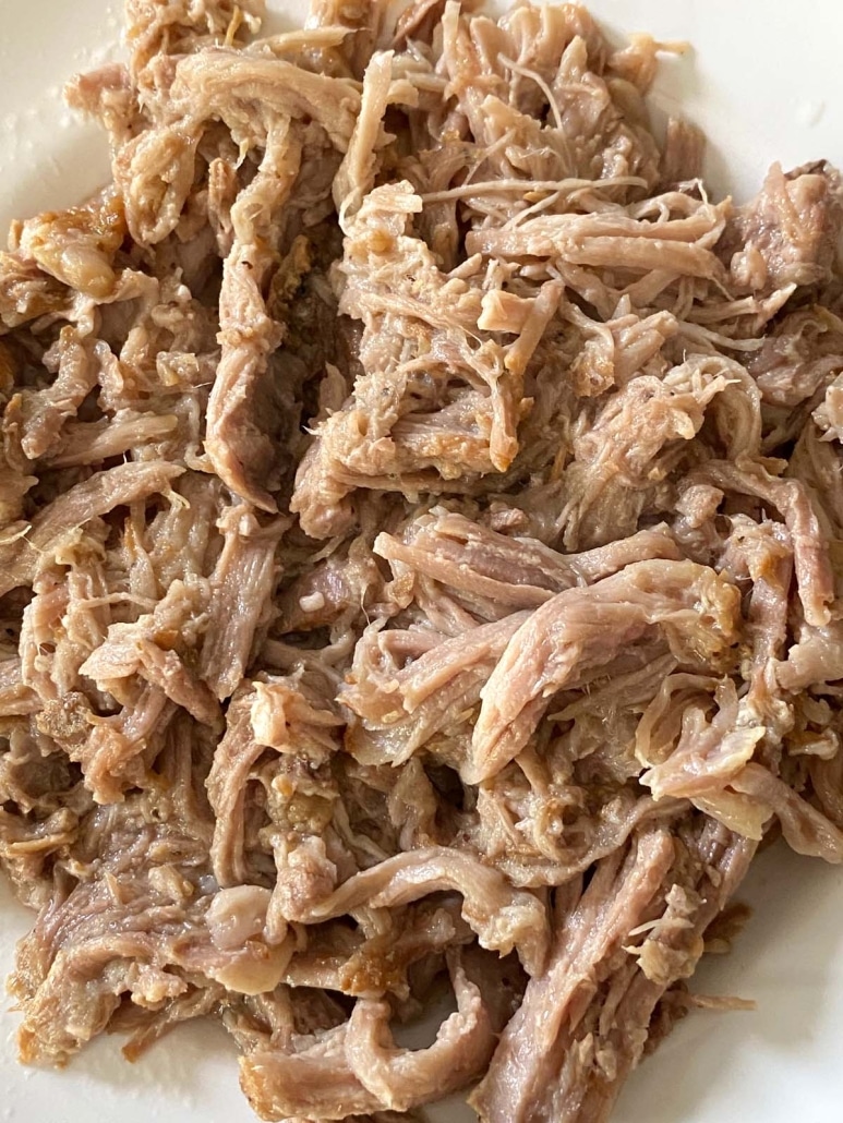 shredded pork on a plate