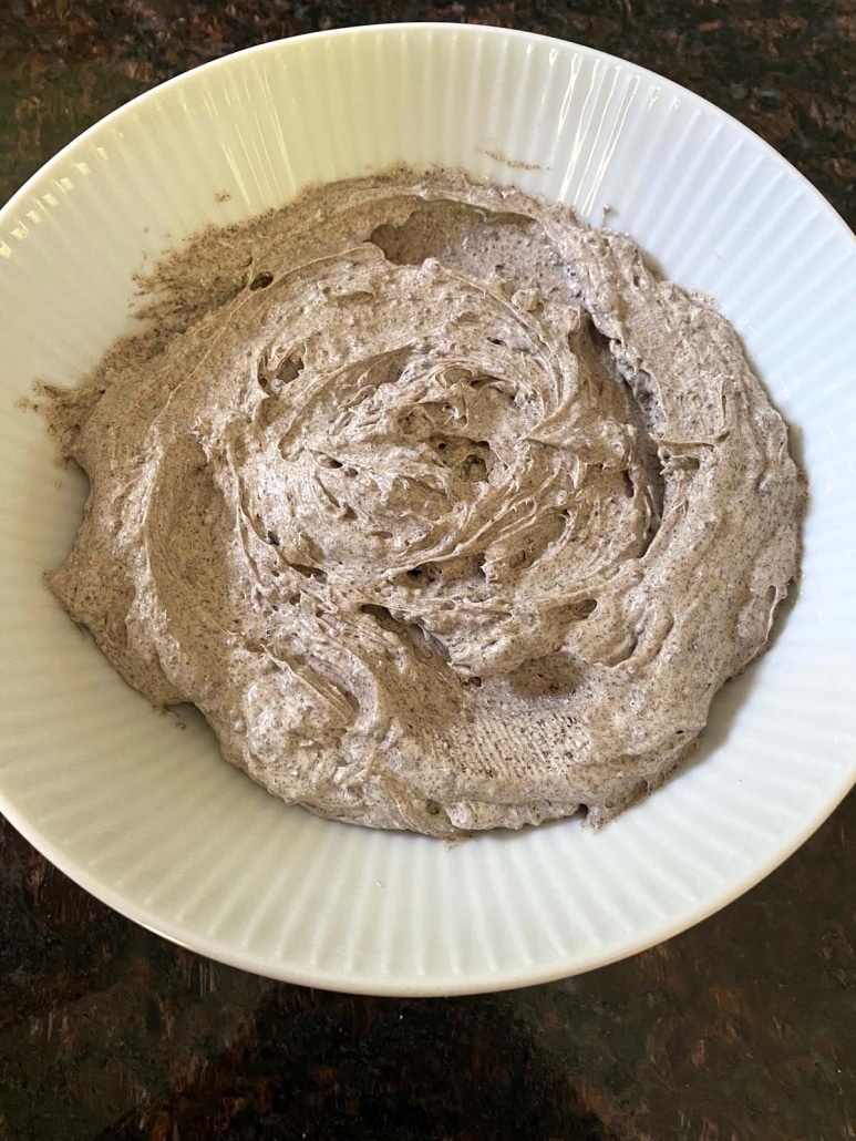 Oreo dip in serving bowl