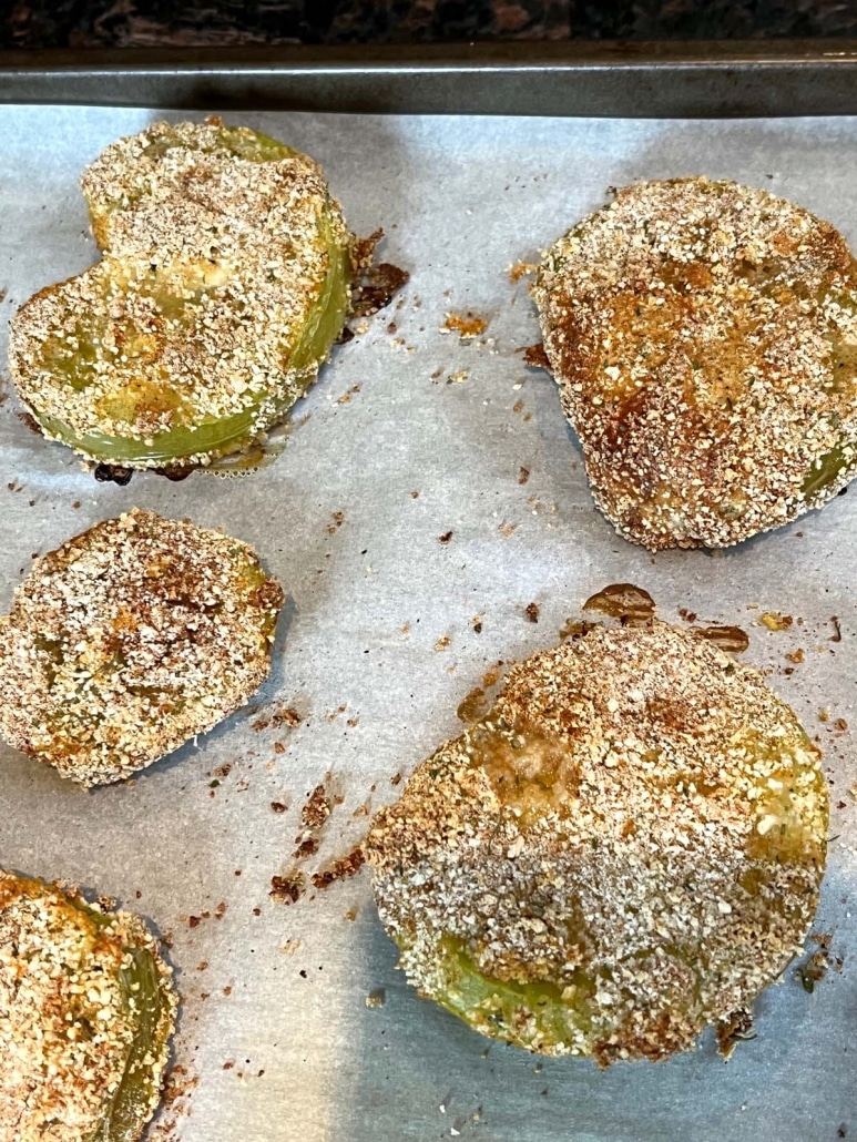 fried green tomatoes in the oven