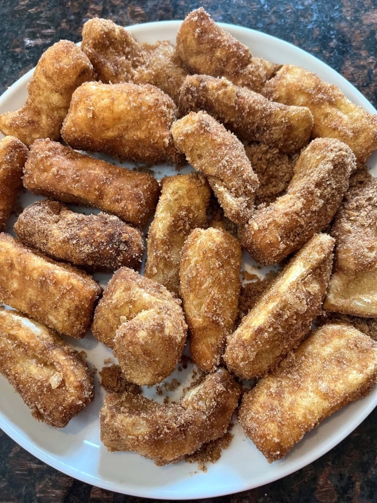 plate of Air Fryer Churros