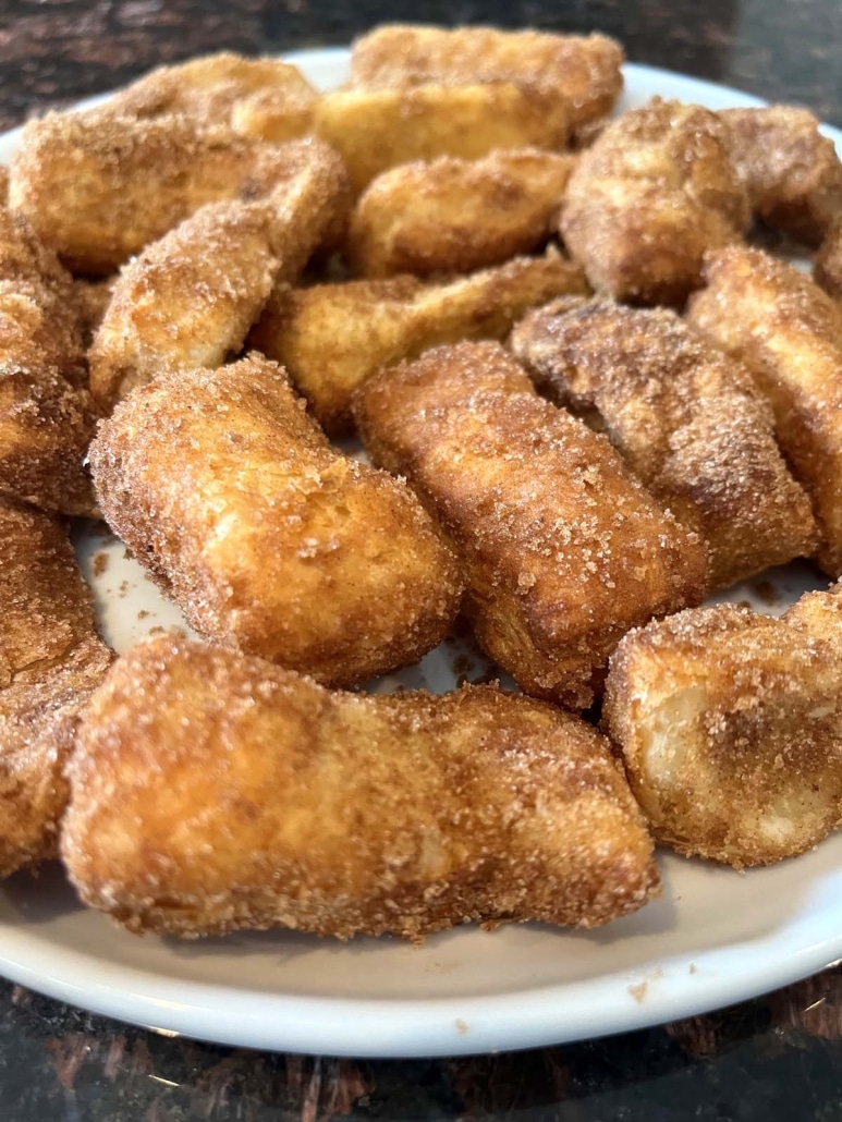 plate of freshly cooked Air Fryer Churros