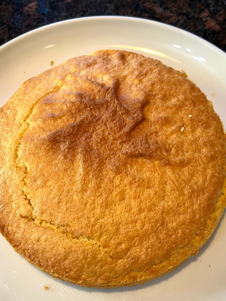 Air Fryer Cornbread on a serving plate