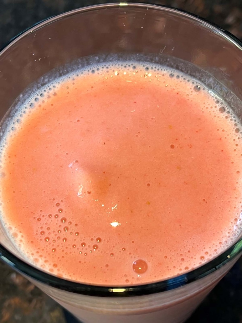 Strawberry Pineapple Smoothie with perfect texture