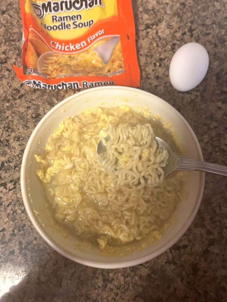 ingredients to learn How To Cook An Egg In Ramen In The Microwave