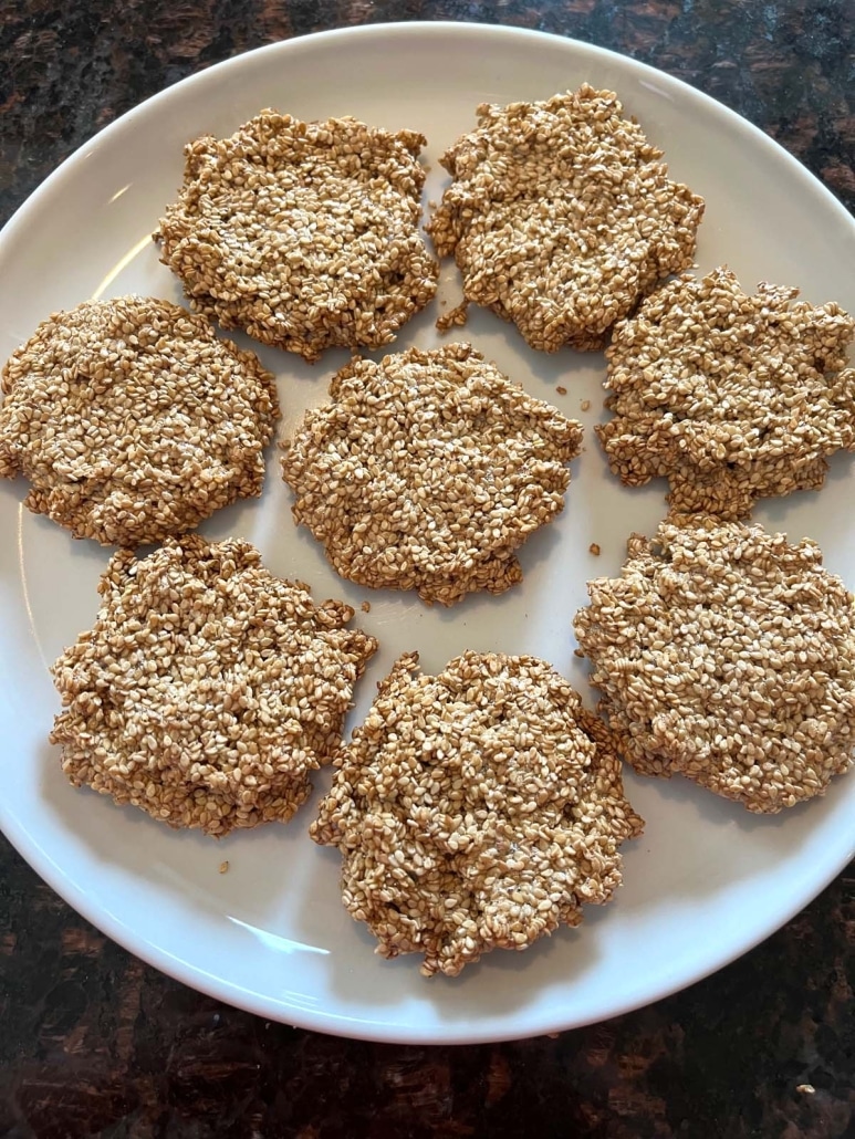plate of Sesame Cookies