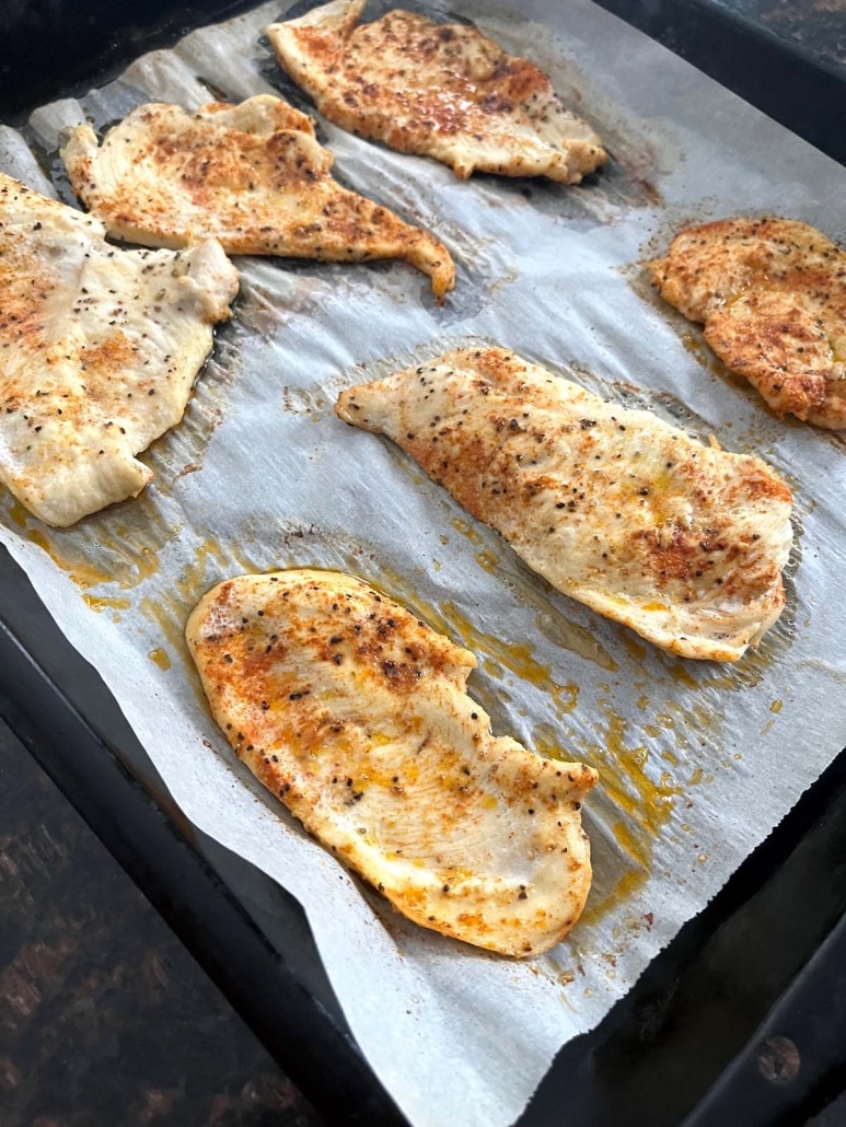seasoned and Baked Chicken Cutlets
