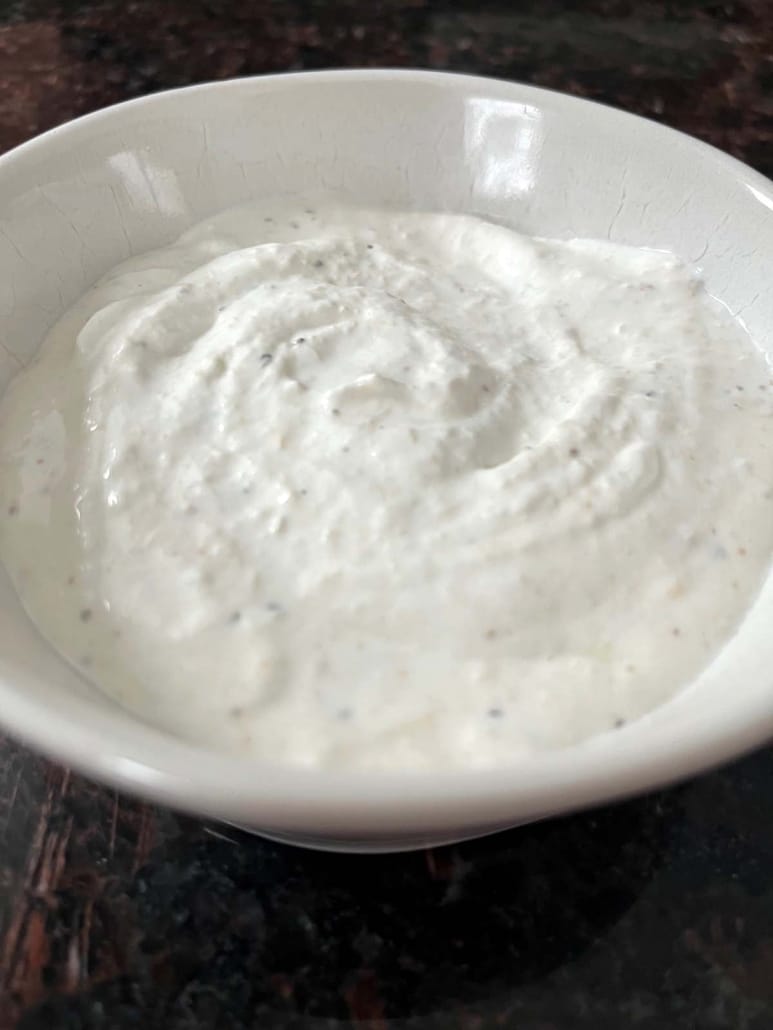 bowl of Creamy Horseradish Sauce