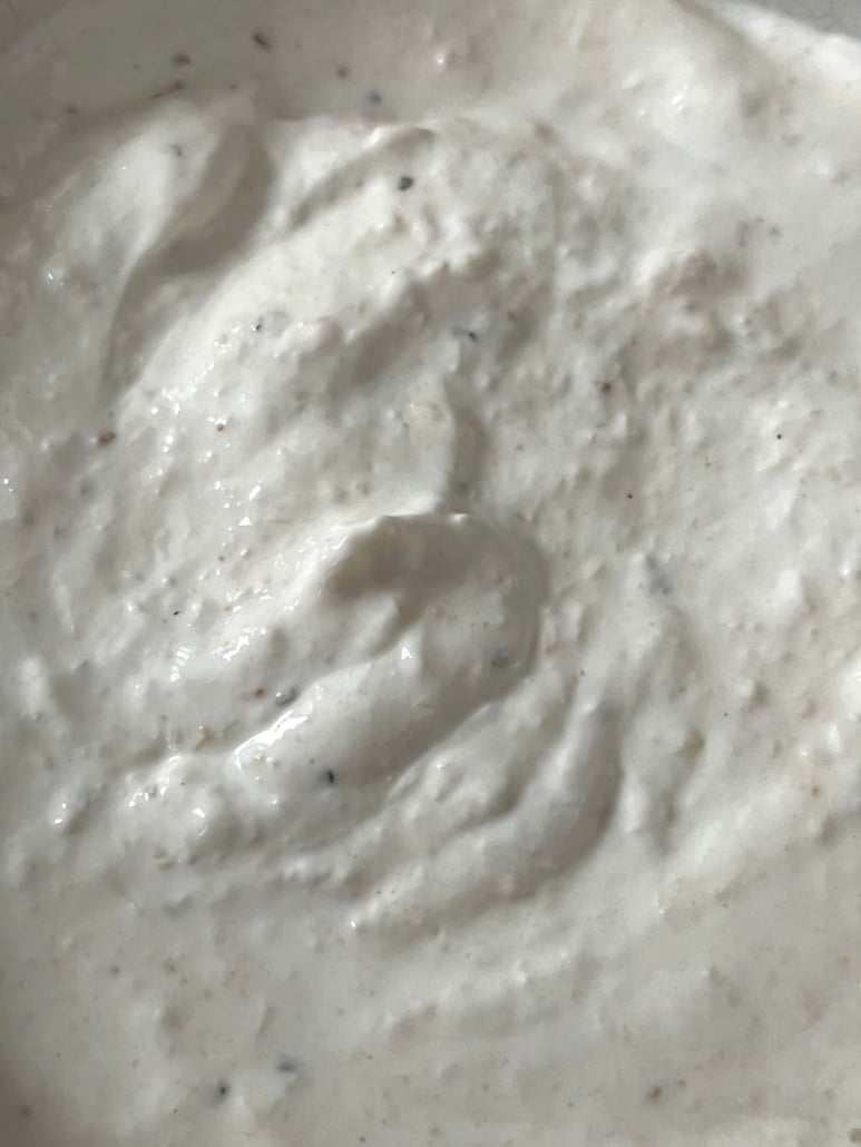 Creamy Horseradish Sauce, made with mayo and horseradish