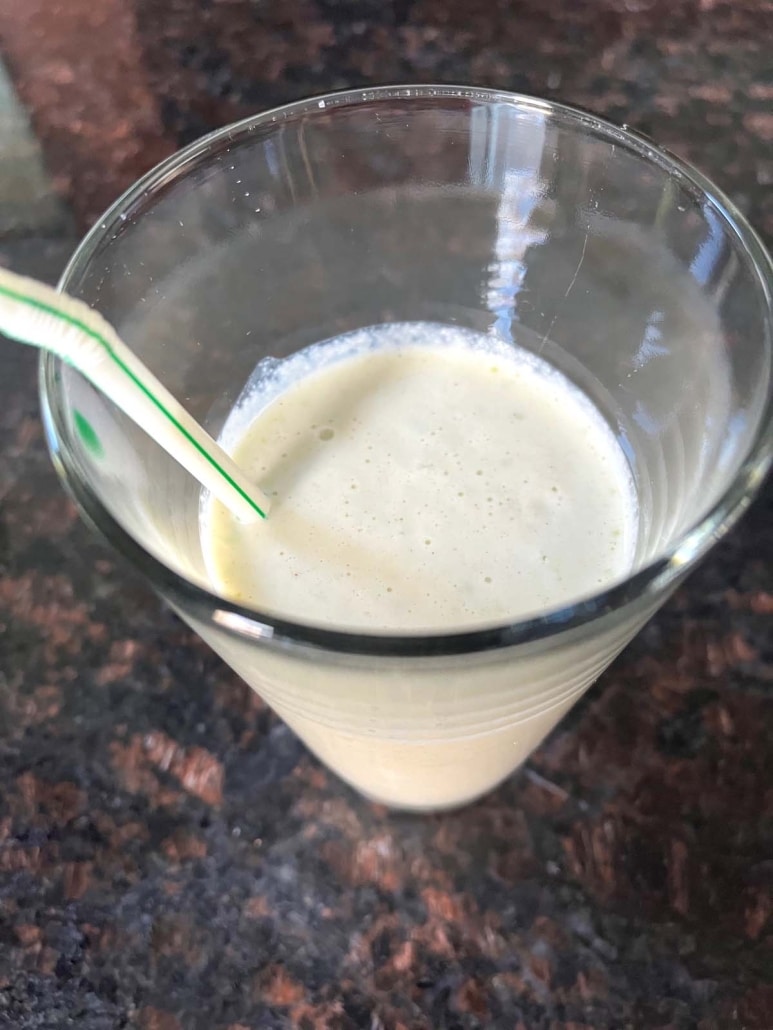 glass of healthy breakfast or snack Apple Cinnamon Smoothie