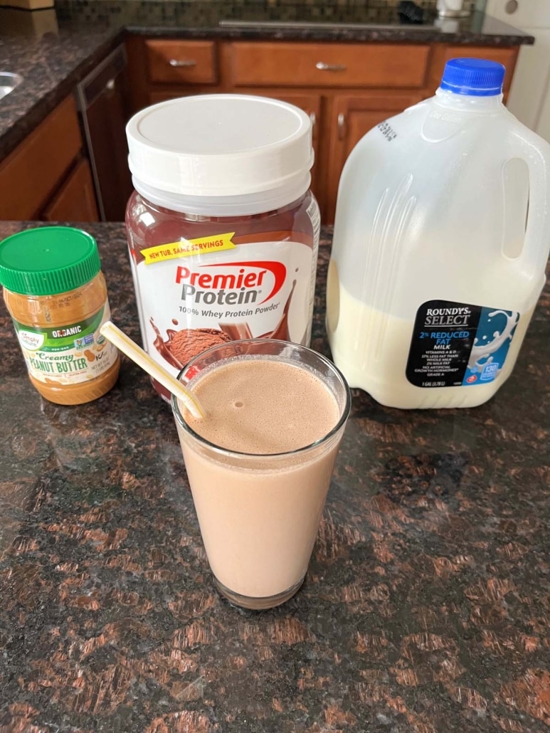 peanut butter chocolate protein shake