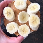 rice cakes with peanut butter and banana