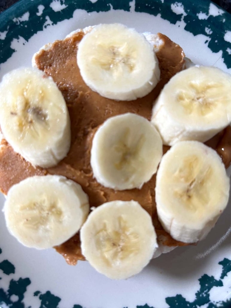 rice cake banana snack