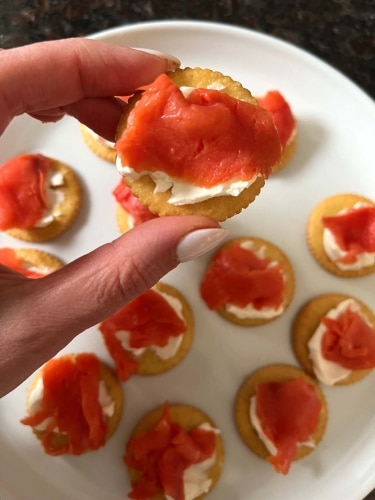 smoked salmon cream cheese snack