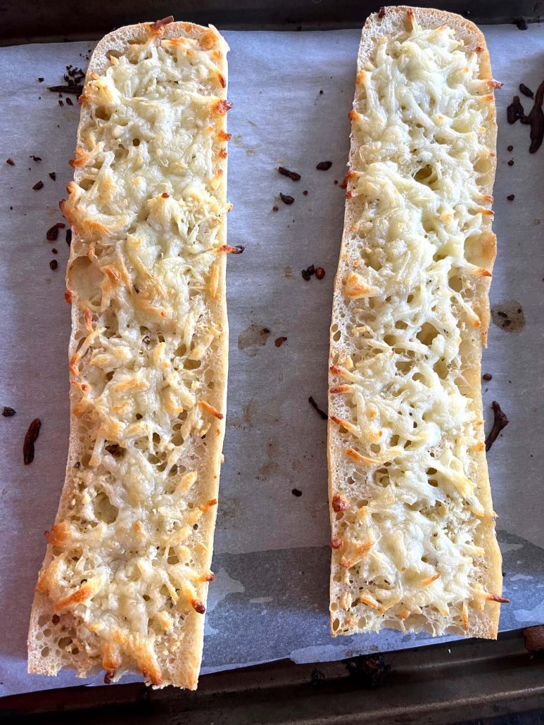 homemade cheesy garlic bread