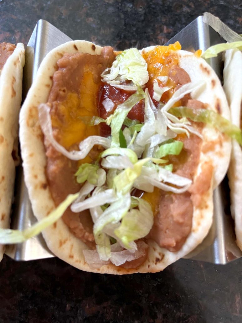 best refried bean and cheese tacos