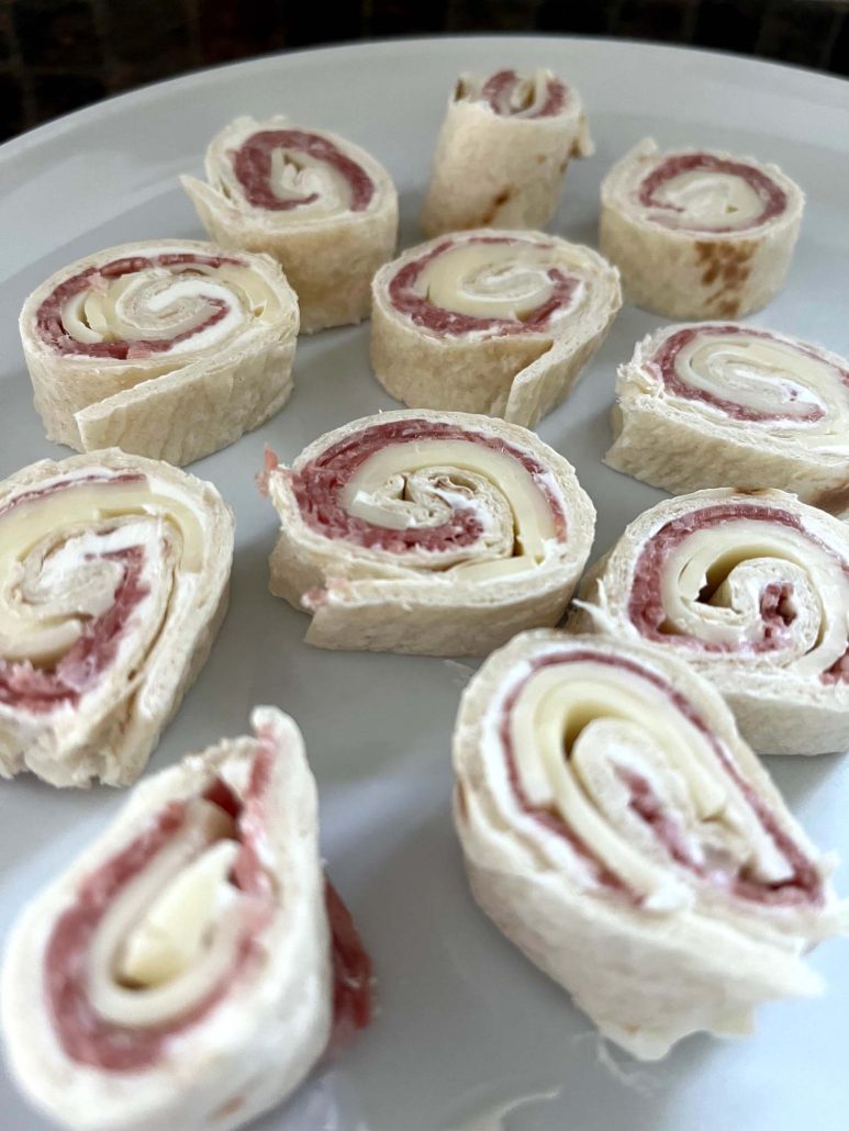 Italian Pinwheels With Salami And Cream Cheese appetizer