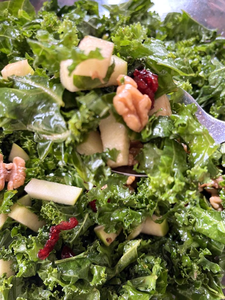 kale apple cranberry salad