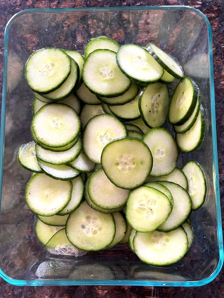 tangy marinated cucumbers