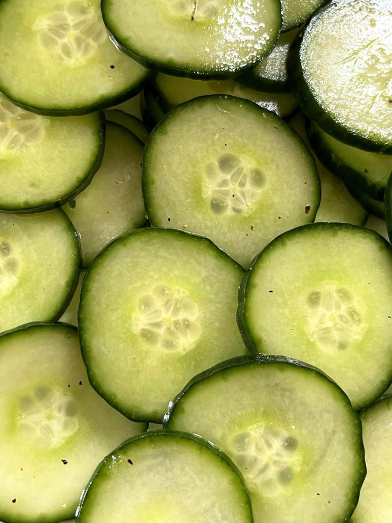 simple marinated cucumbers