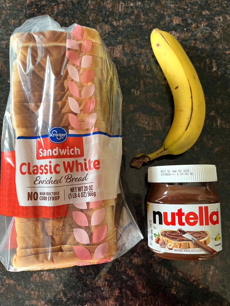 nutella banana toast