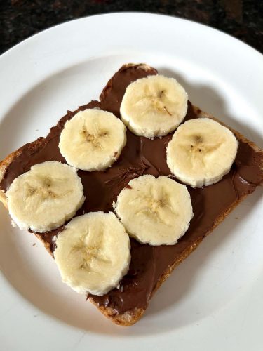 banana nutella toast