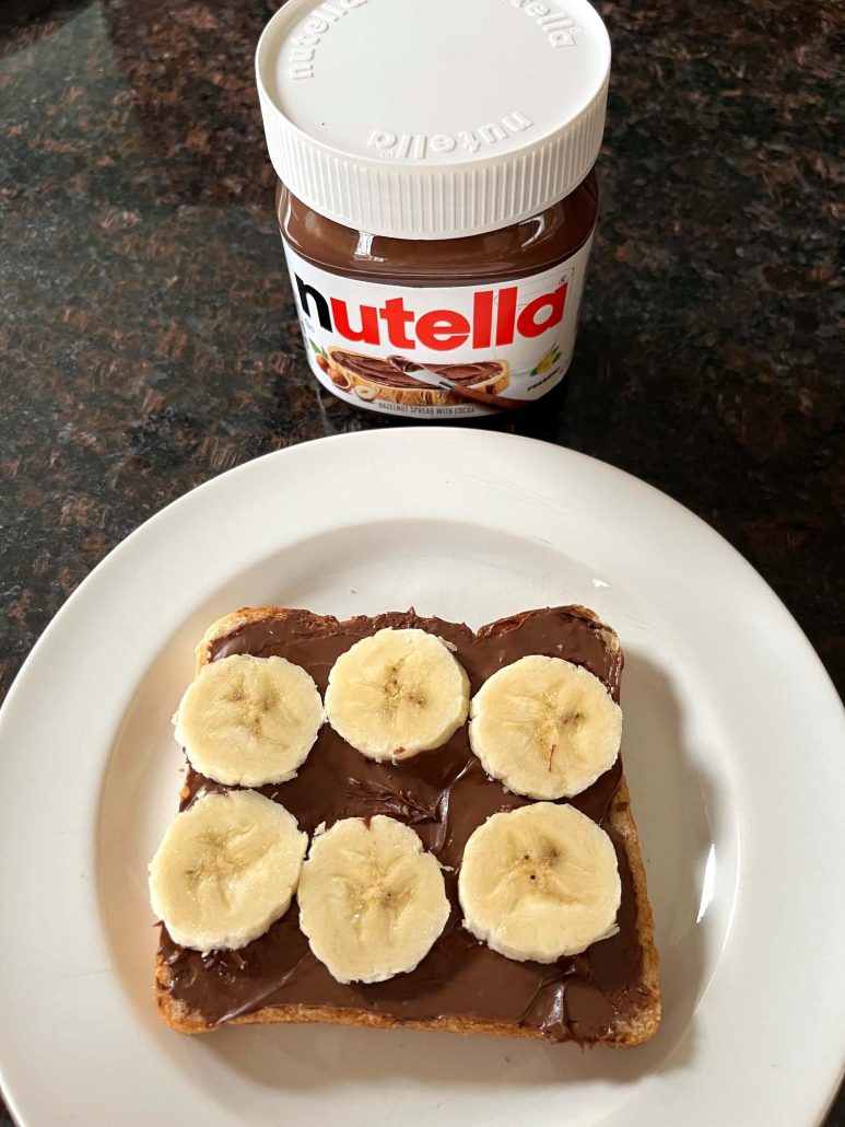 nutella and banana sandwich